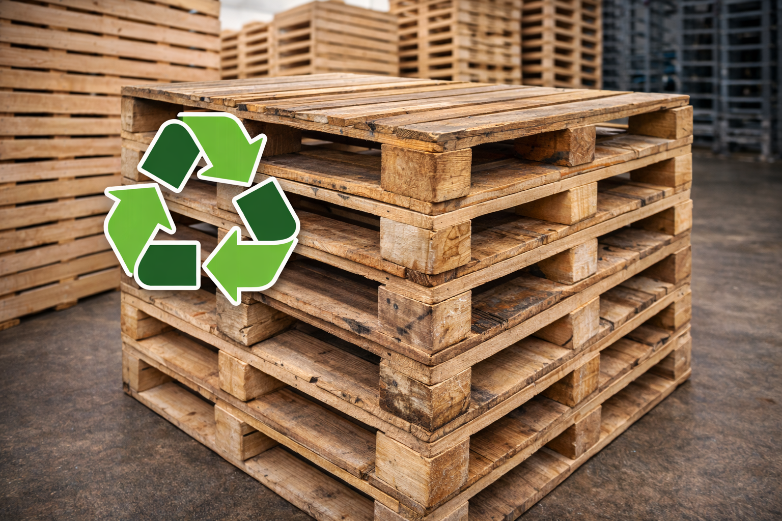 Reforma e reutilização de paletes